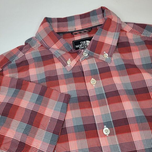 The North Face Other - The North Face Men's Sz Large Red Plaid Short‎ Sleeve Lightweight Shirt